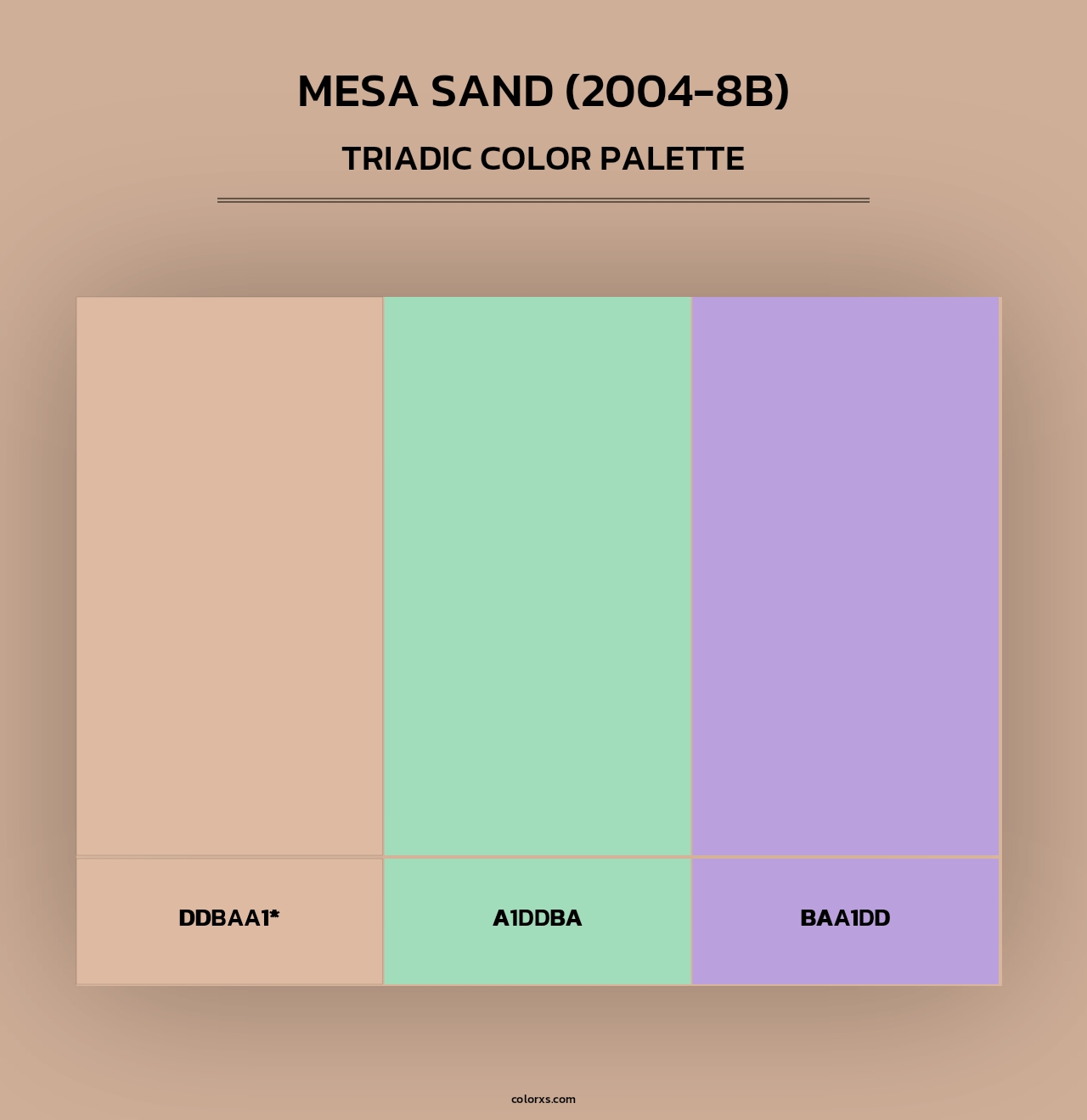 Mesa Sand (2004-8B) - Triadic Color Palette