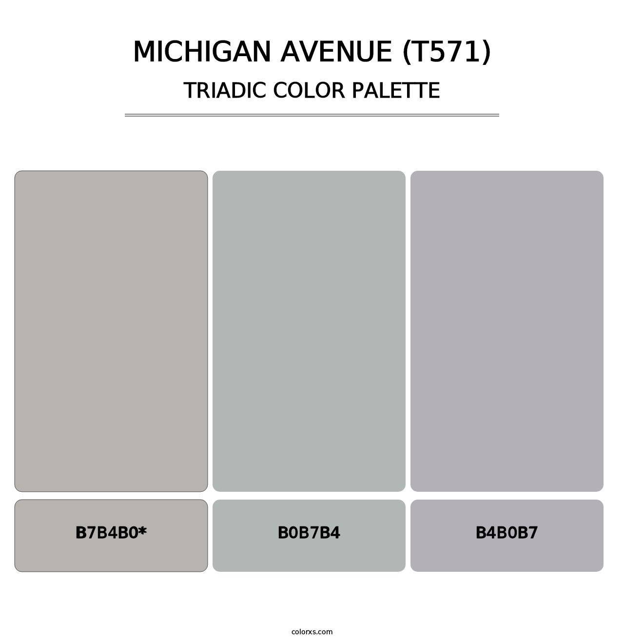 Michigan Avenue (T571) - Triadic Color Palette