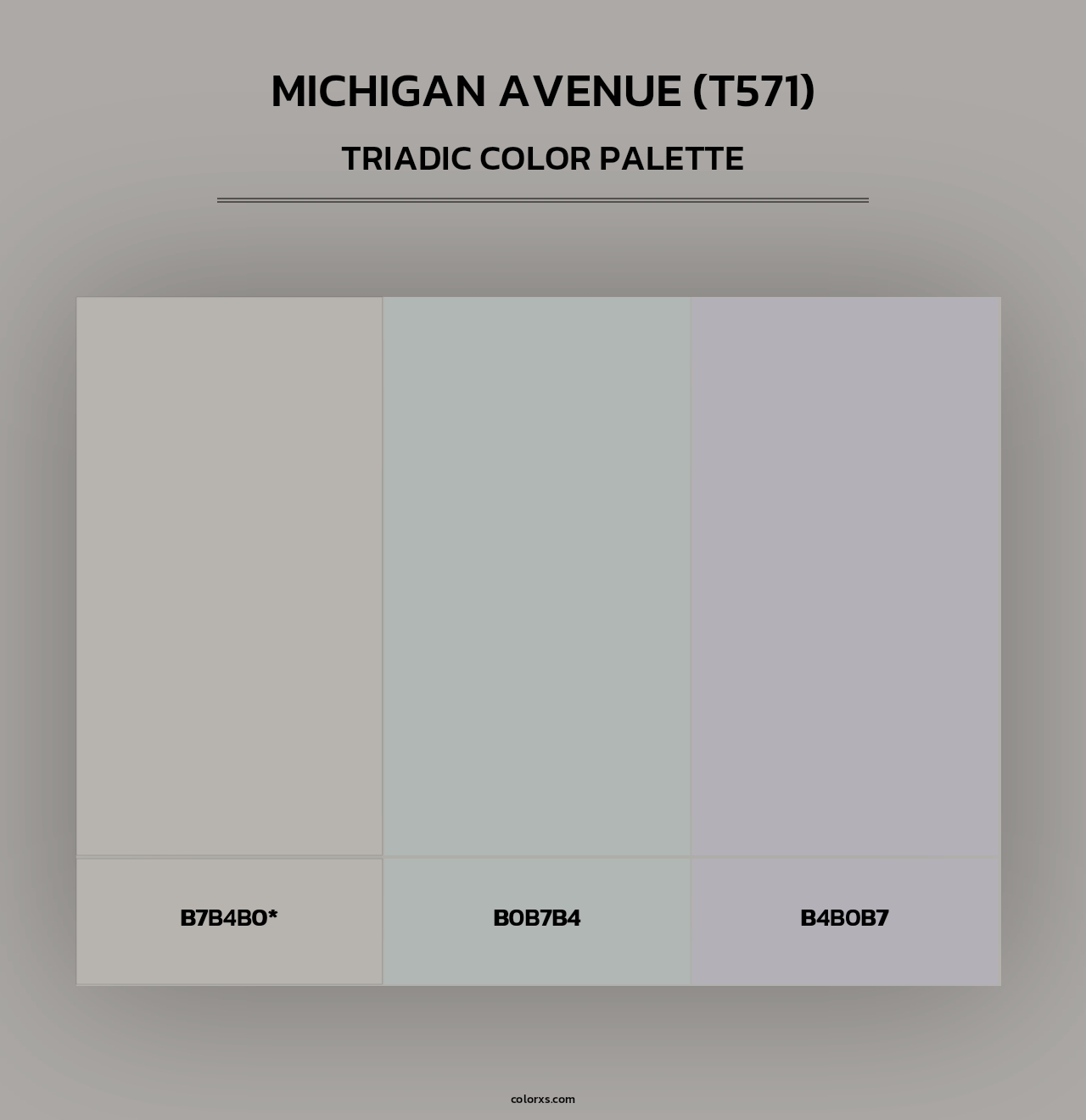 Michigan Avenue (T571) - Triadic Color Palette