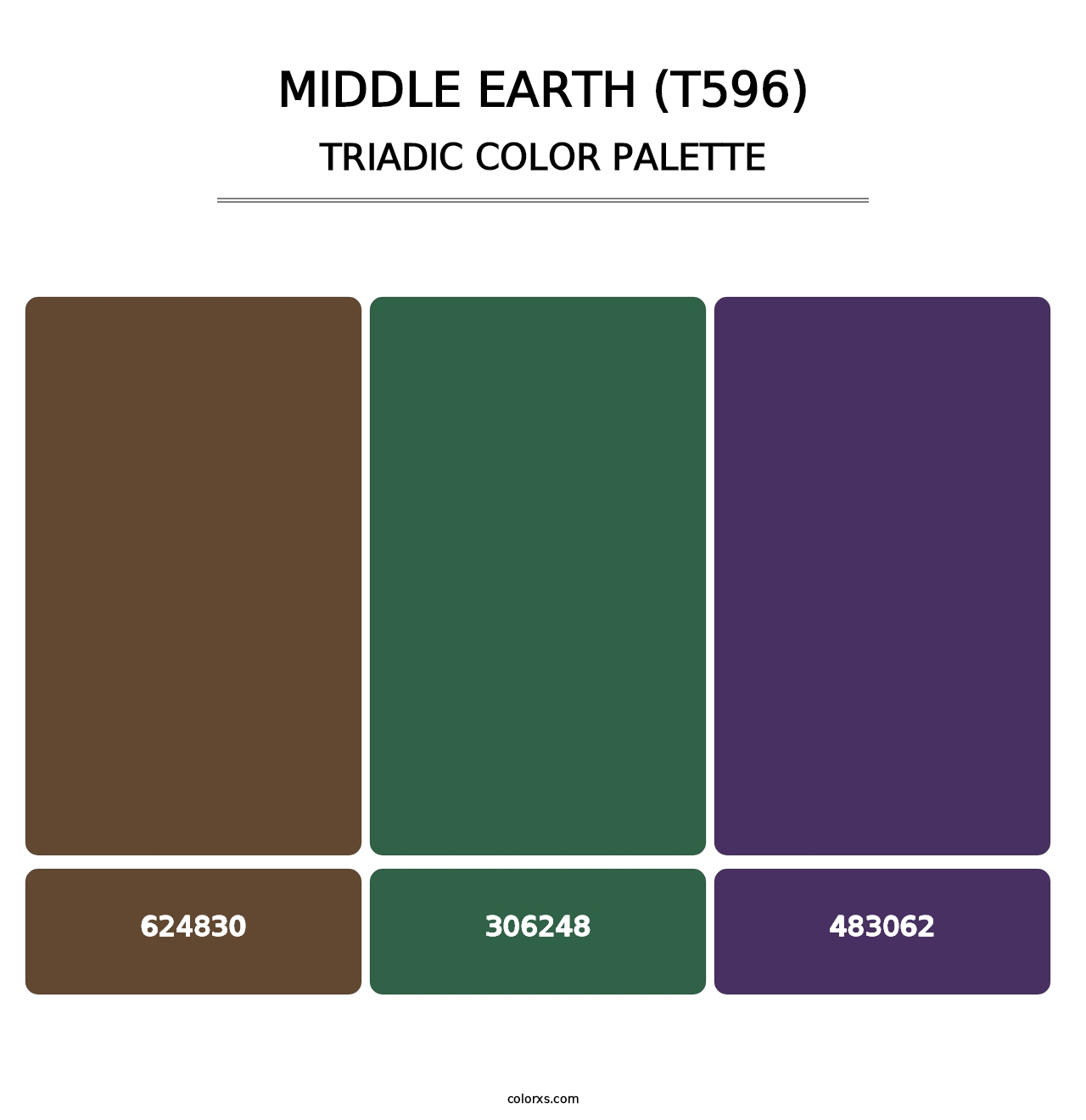 Middle Earth (T596) - Triadic Color Palette