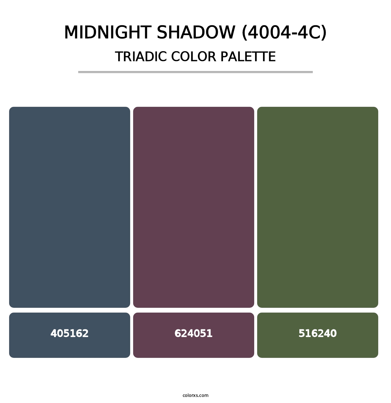Midnight Shadow (4004-4C) - Triadic Color Palette
