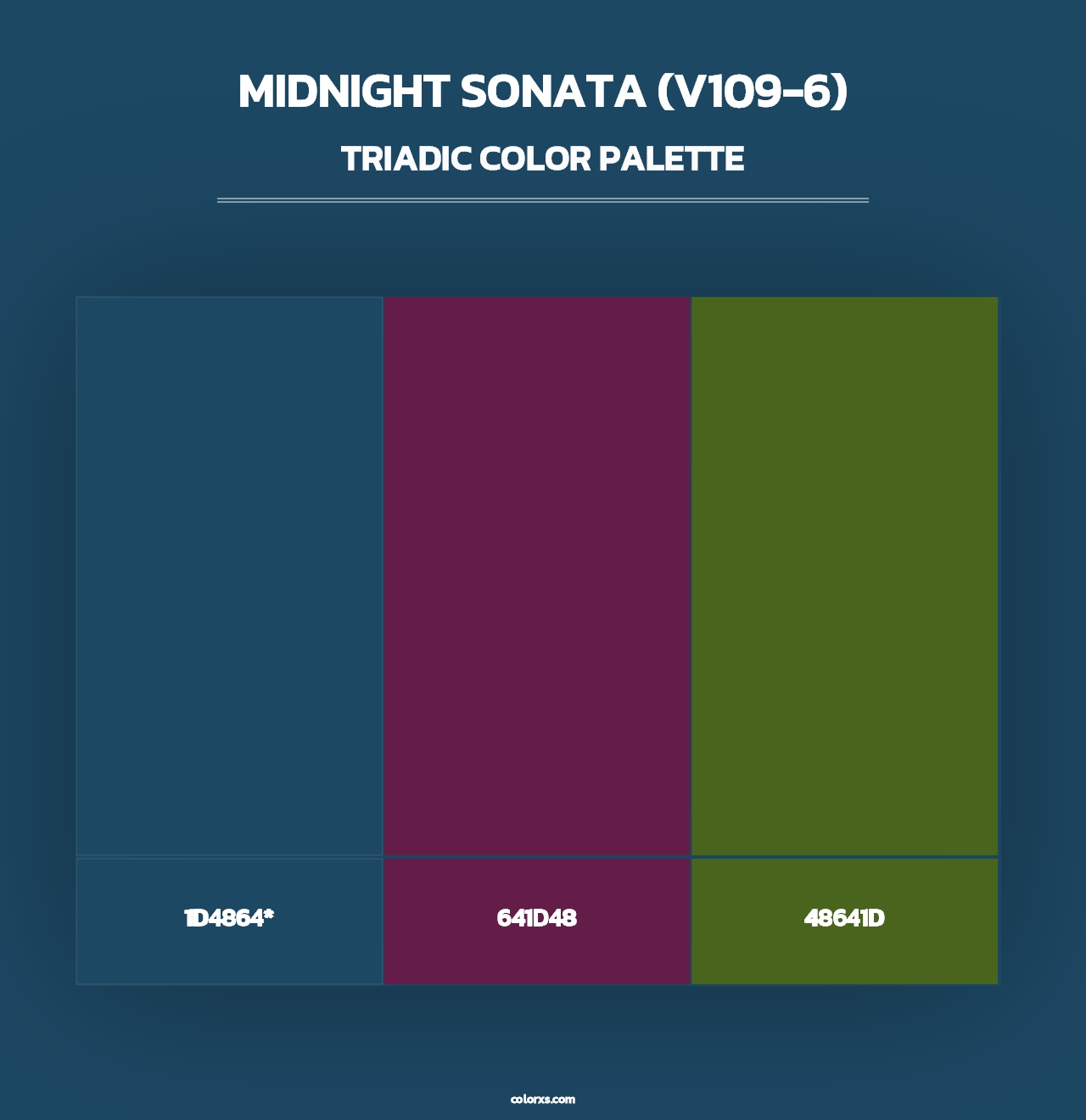 Midnight Sonata (V109-6) - Triadic Color Palette