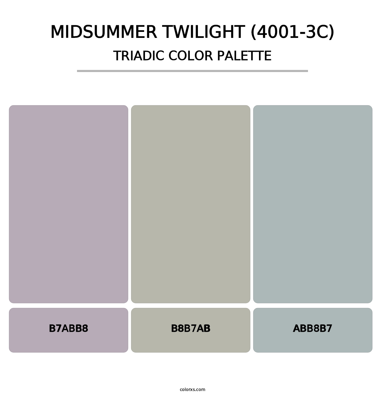Midsummer Twilight (4001-3C) - Triadic Color Palette