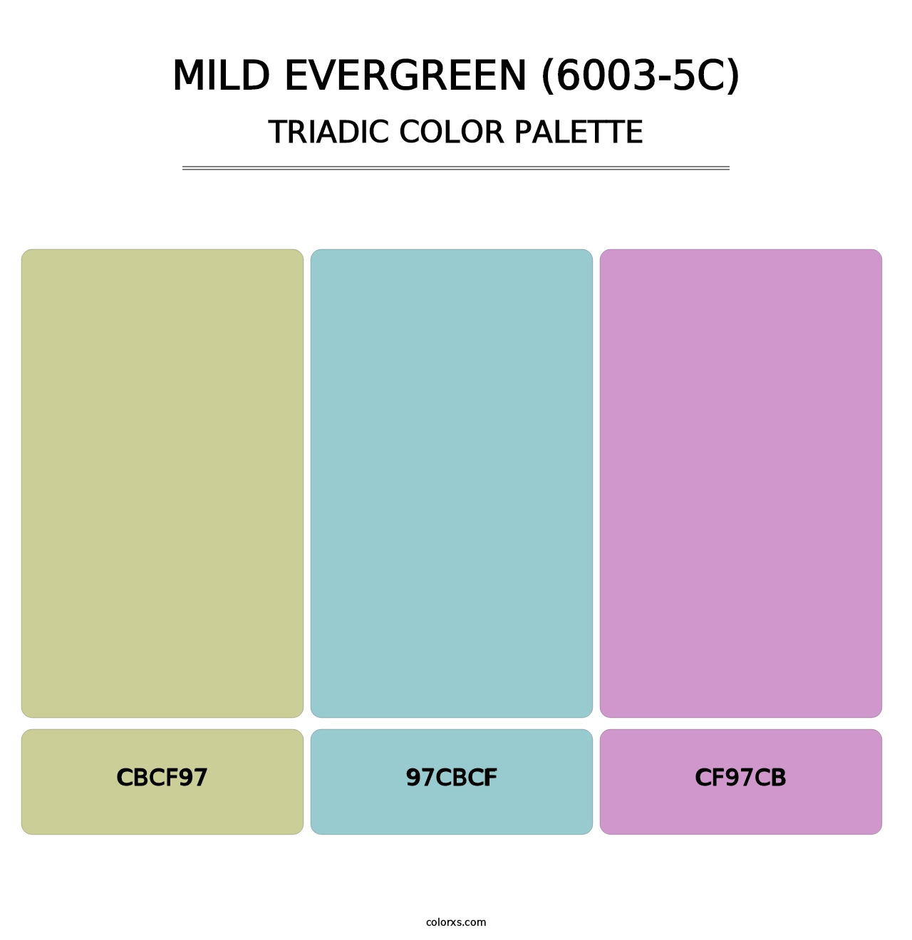 Mild Evergreen (6003-5C) - Triadic Color Palette