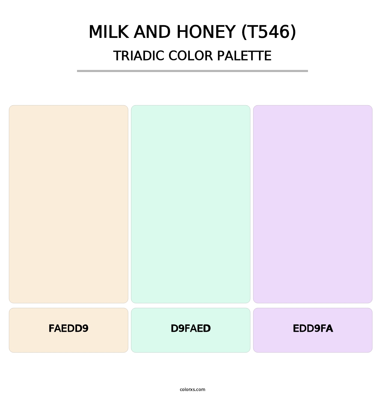 Milk and Honey (T546) - Triadic Color Palette