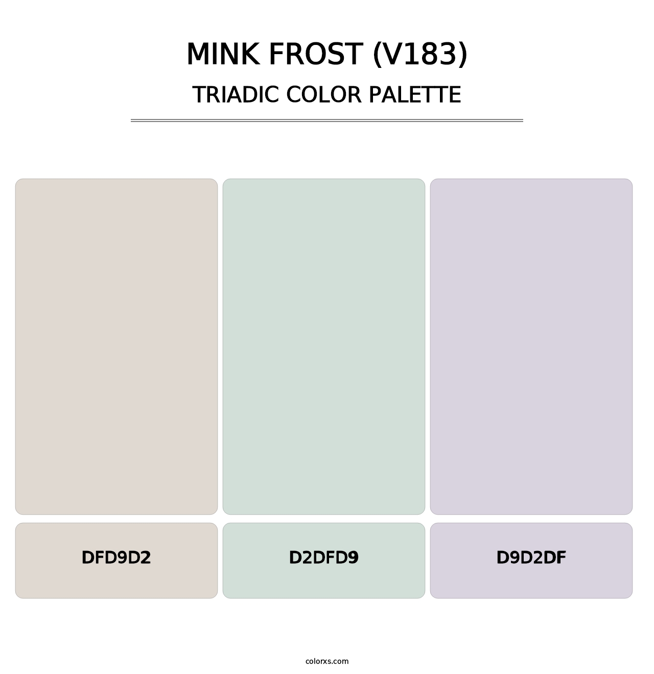 Mink Frost (V183) - Triadic Color Palette
