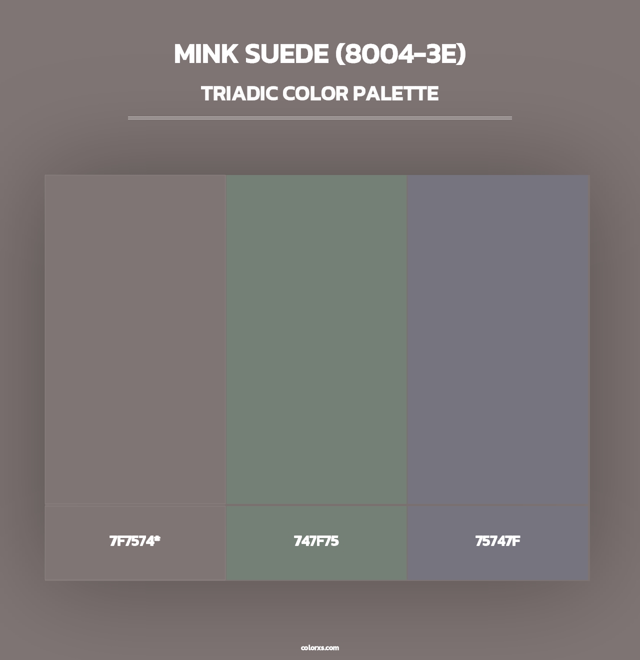 Mink Suede (8004-3E) - Triadic Color Palette