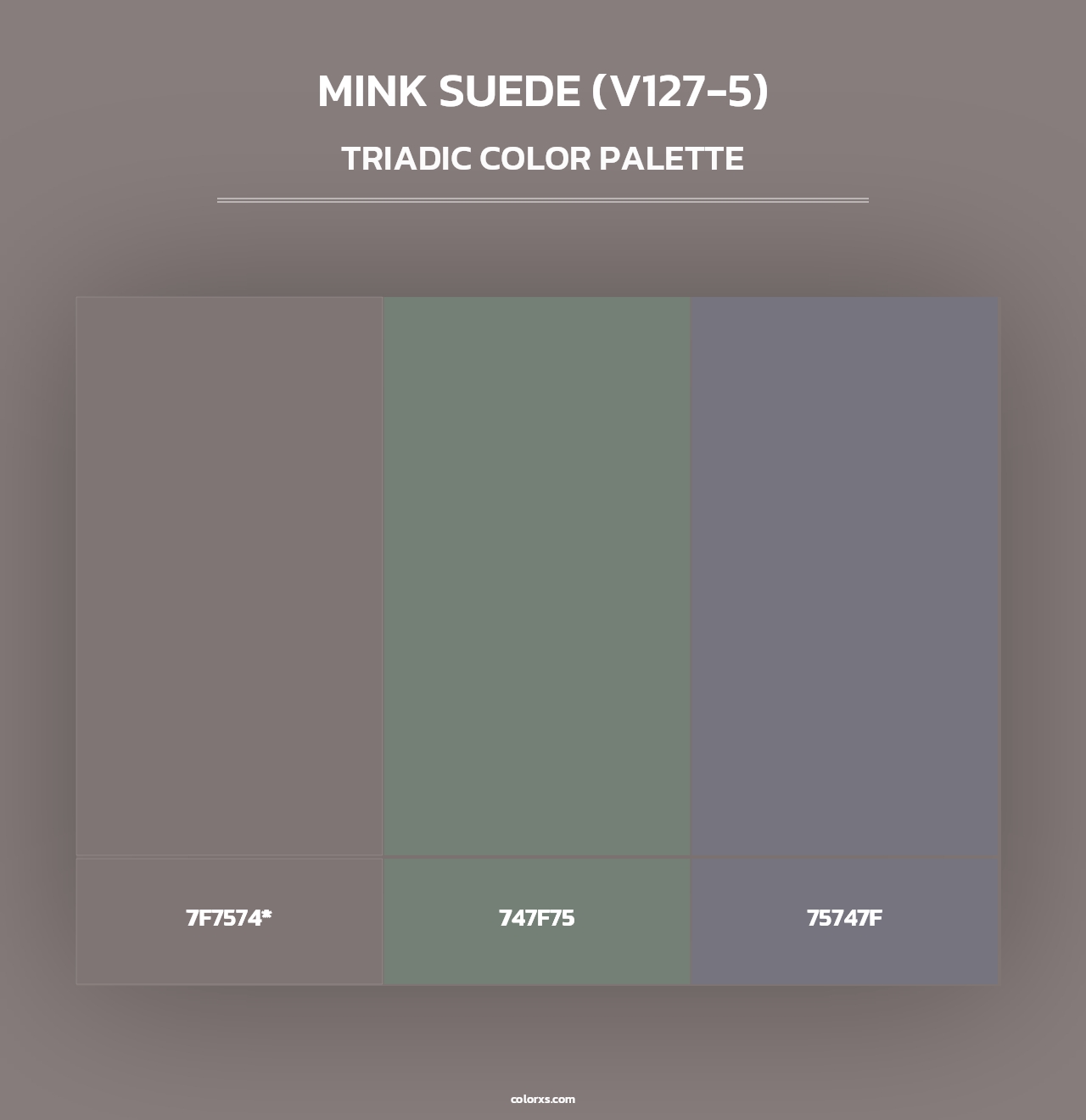 Mink Suede (V127-5) - Triadic Color Palette
