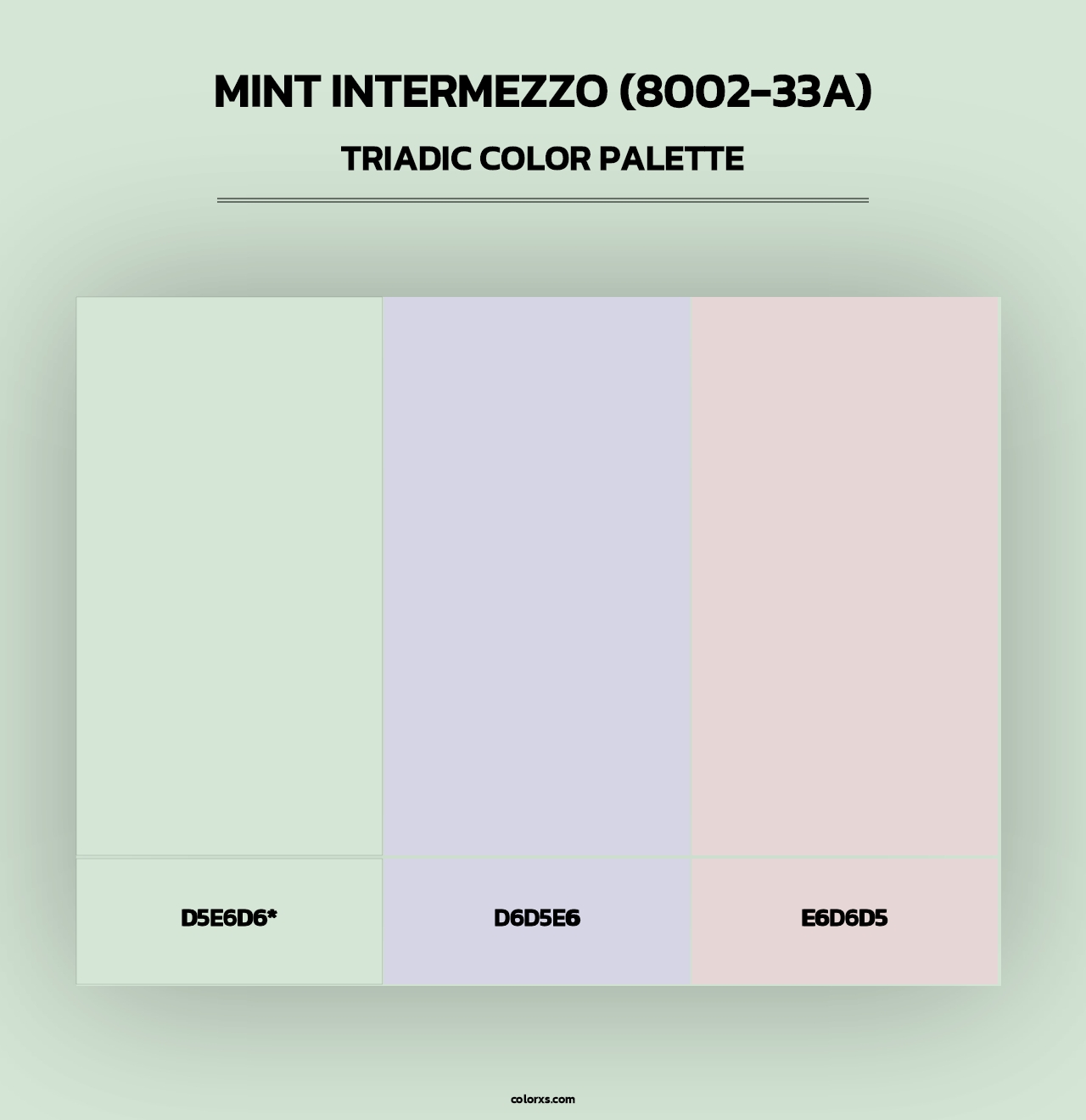 Mint Intermezzo (8002-33A) - Triadic Color Palette