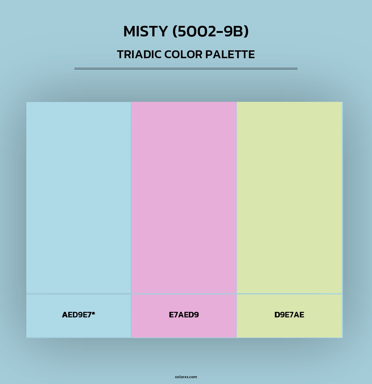 Misty (5002-9B) - Triadic Color Palette