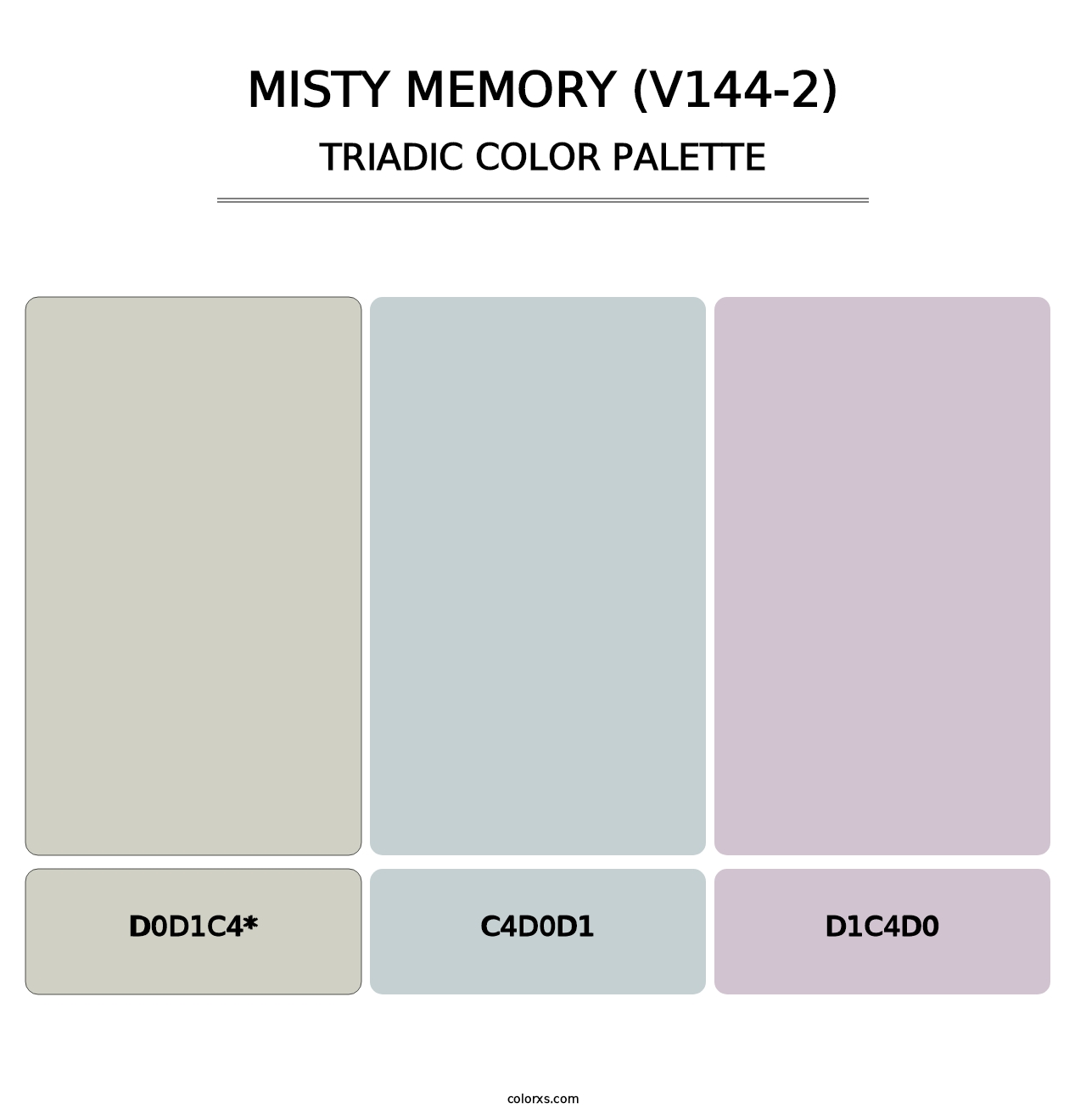 Misty Memory (V144-2) - Triadic Color Palette