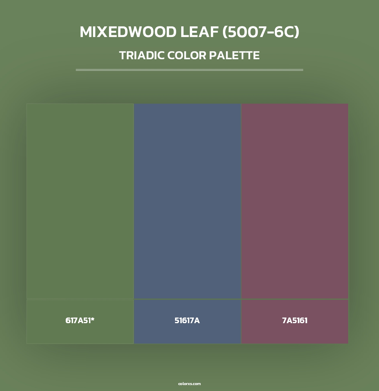 Mixedwood Leaf (5007-6C) - Triadic Color Palette