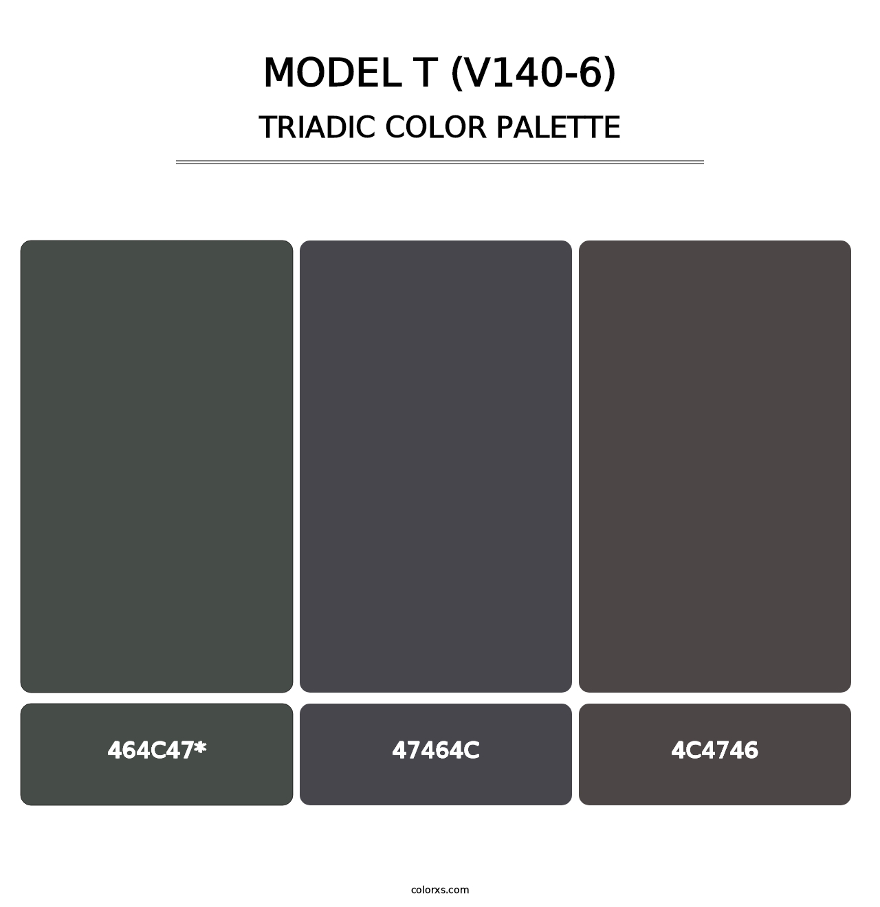 Model T (V140-6) - Triadic Color Palette