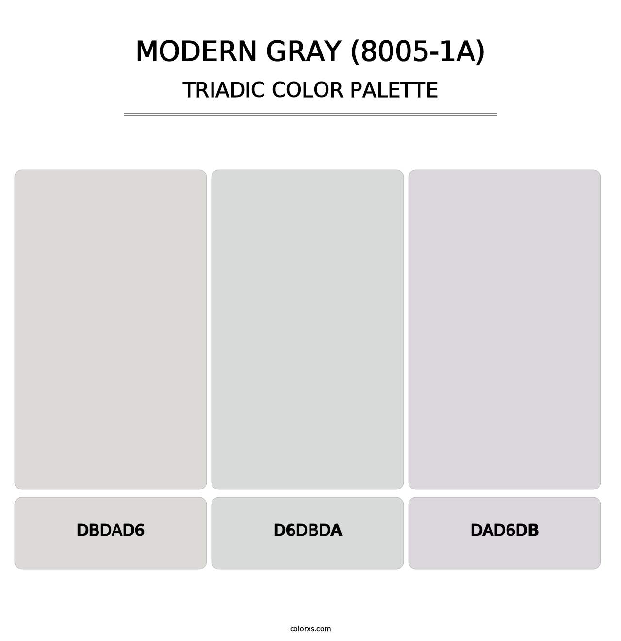 Modern Gray (8005-1A) - Triadic Color Palette
