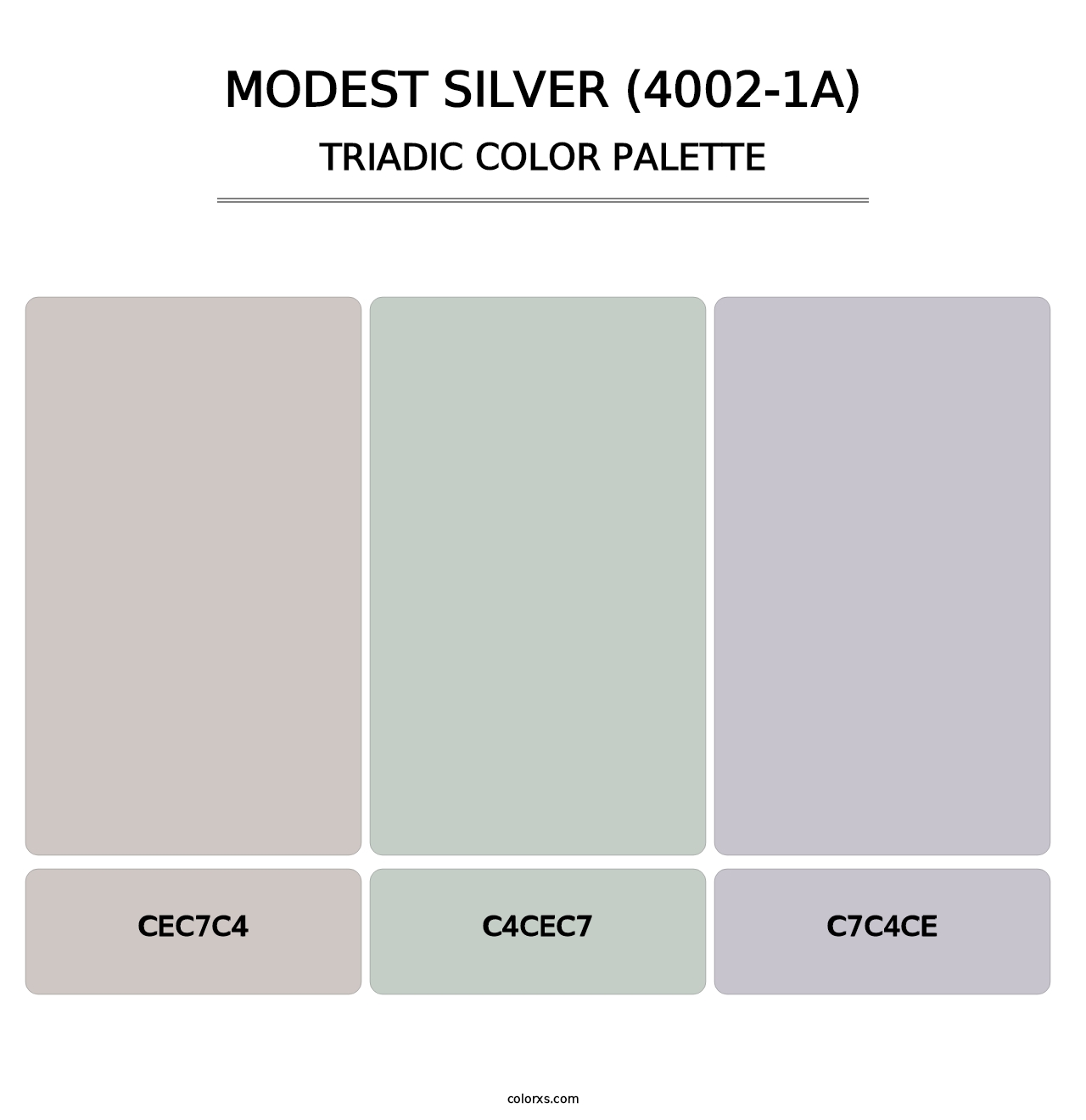 Modest Silver (4002-1A) - Triadic Color Palette
