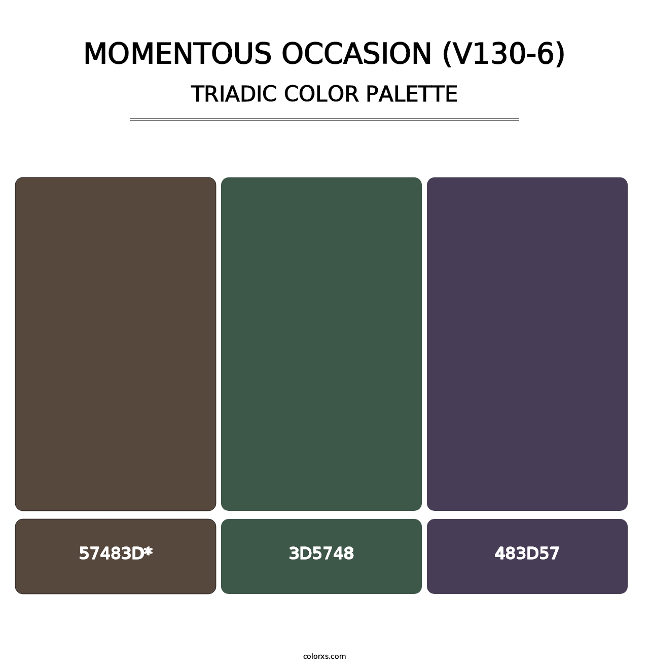Momentous Occasion (V130-6) - Triadic Color Palette