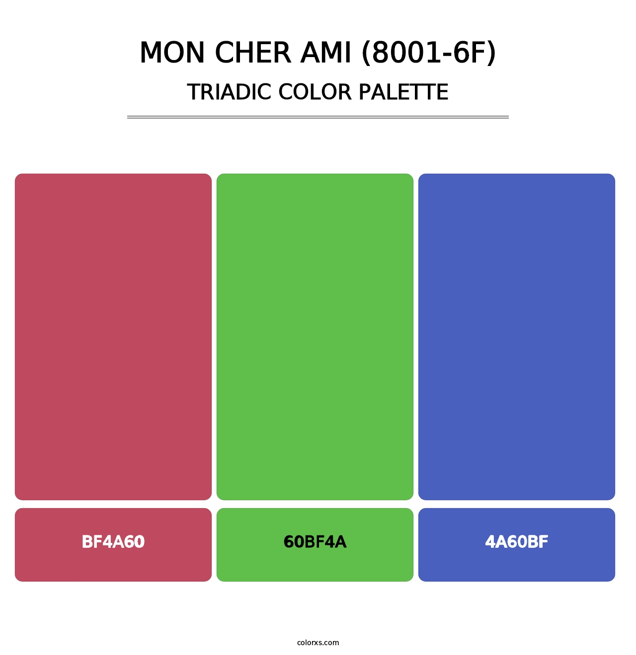 Mon Cher Ami (8001-6F) - Triadic Color Palette