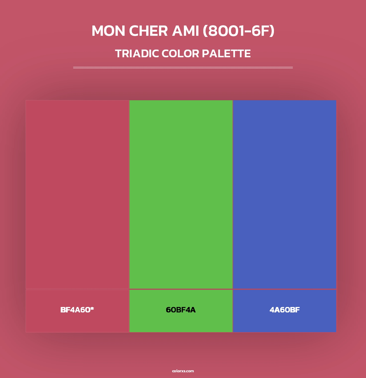 Mon Cher Ami (8001-6F) - Triadic Color Palette