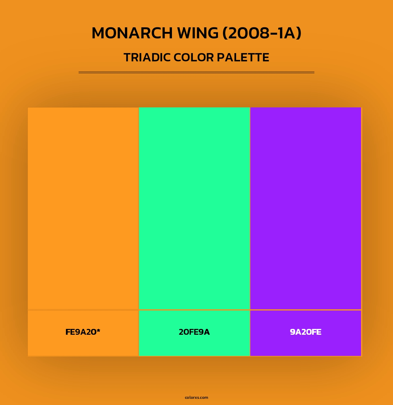 Monarch Wing (2008-1A) - Triadic Color Palette