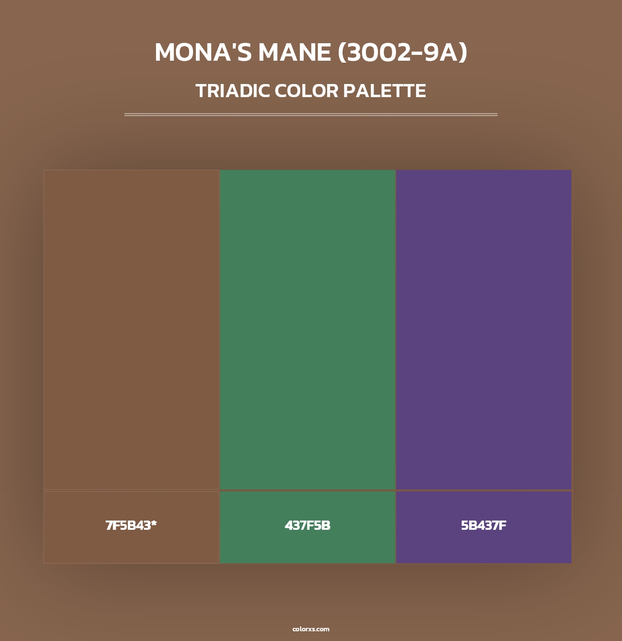 Mona's Mane (3002-9A) - Triadic Color Palette