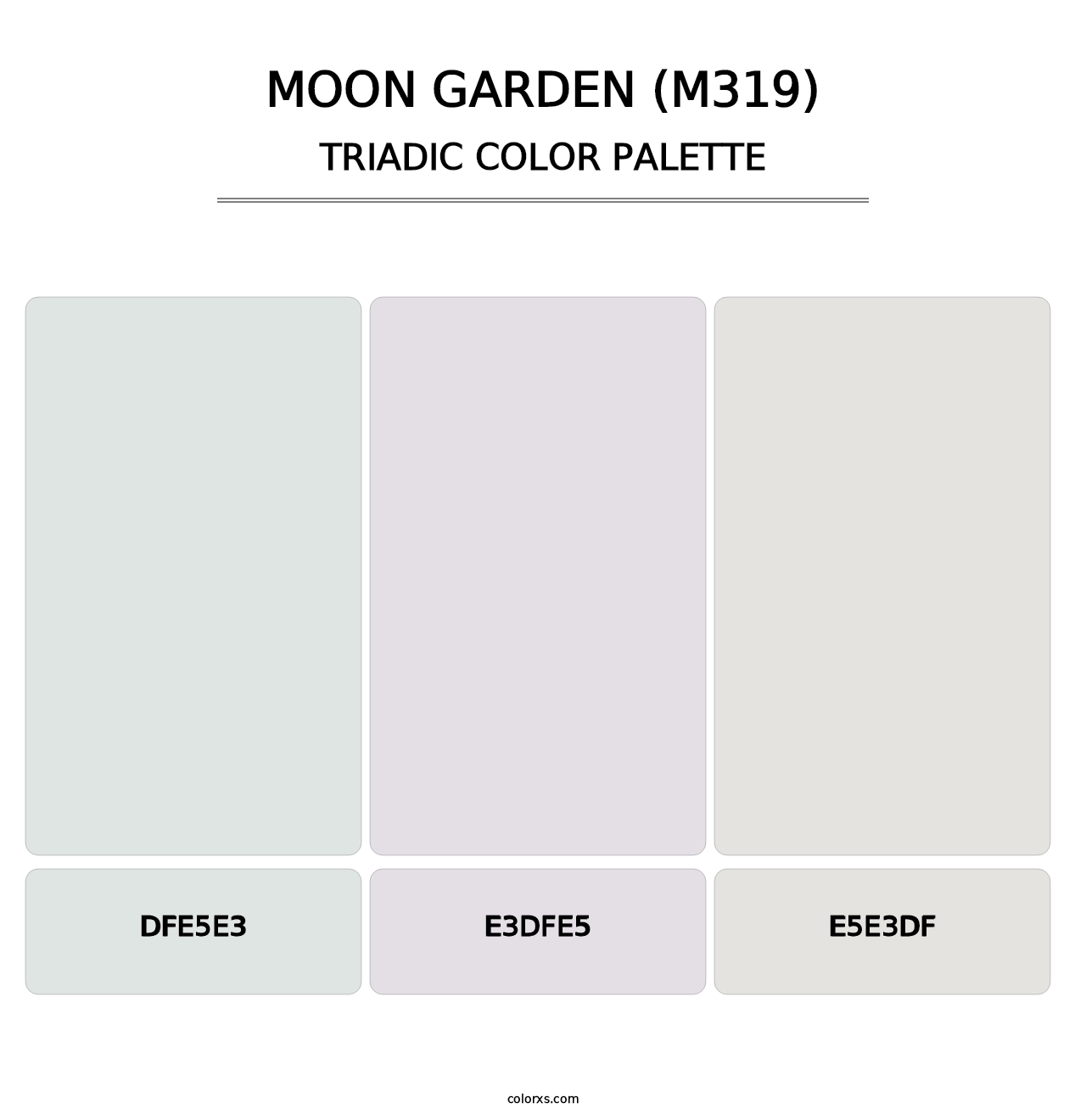 Moon Garden (M319) - Triadic Color Palette