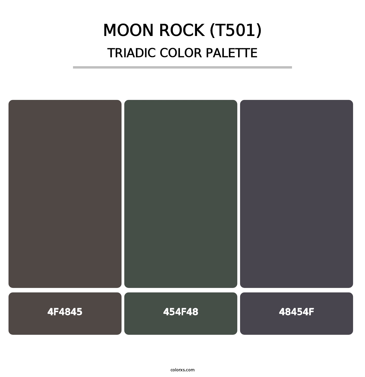 Moon Rock (T501) - Triadic Color Palette