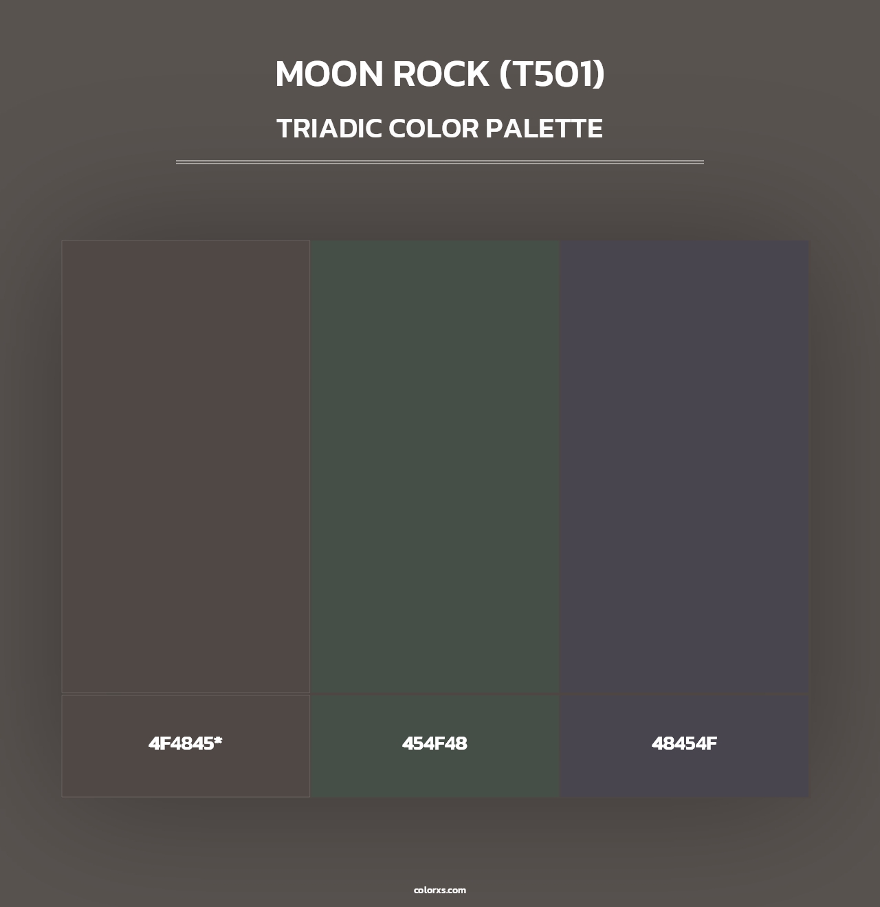 Moon Rock (T501) - Triadic Color Palette