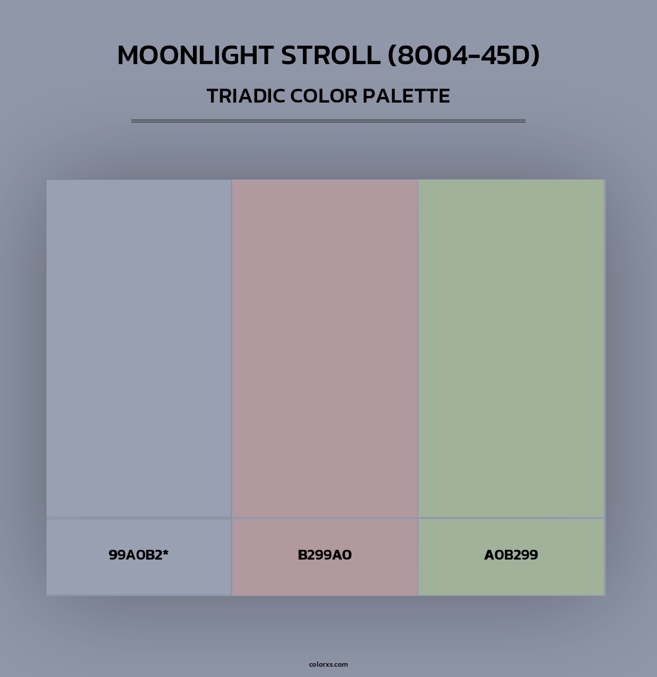 Moonlight Stroll (8004-45D) - Triadic Color Palette