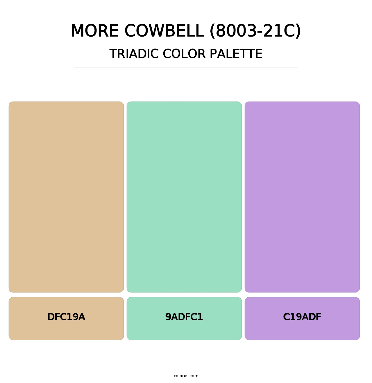 More Cowbell (8003-21C) - Triadic Color Palette