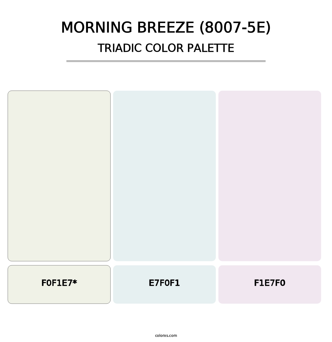 Morning Breeze (8007-5E) - Triadic Color Palette