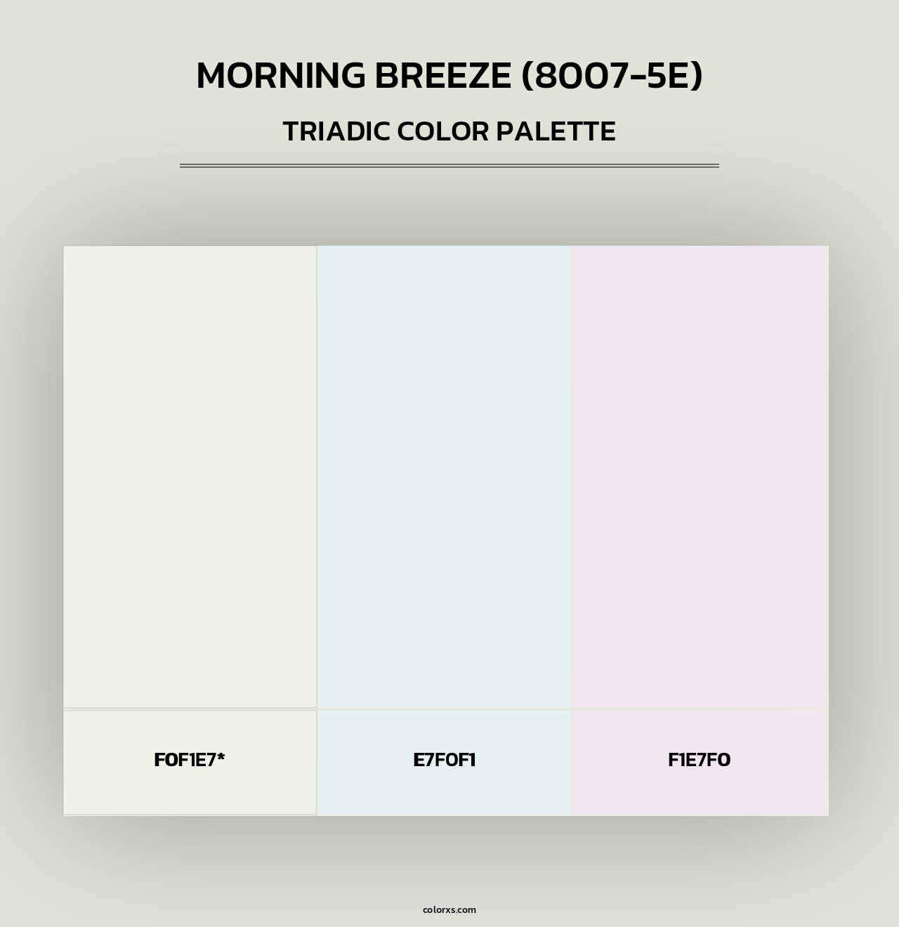 Morning Breeze (8007-5E) - Triadic Color Palette