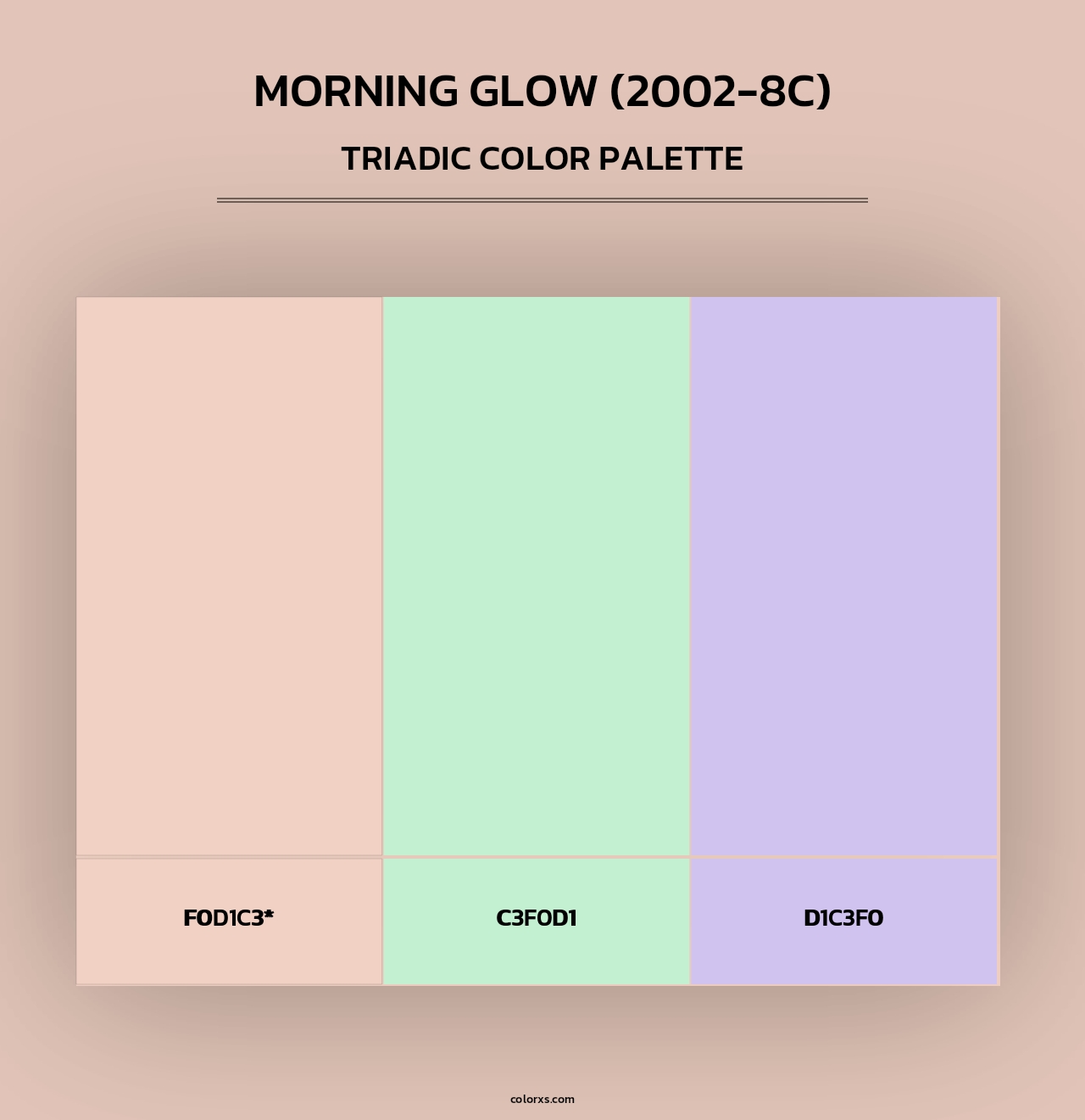 Morning Glow (2002-8C) - Triadic Color Palette