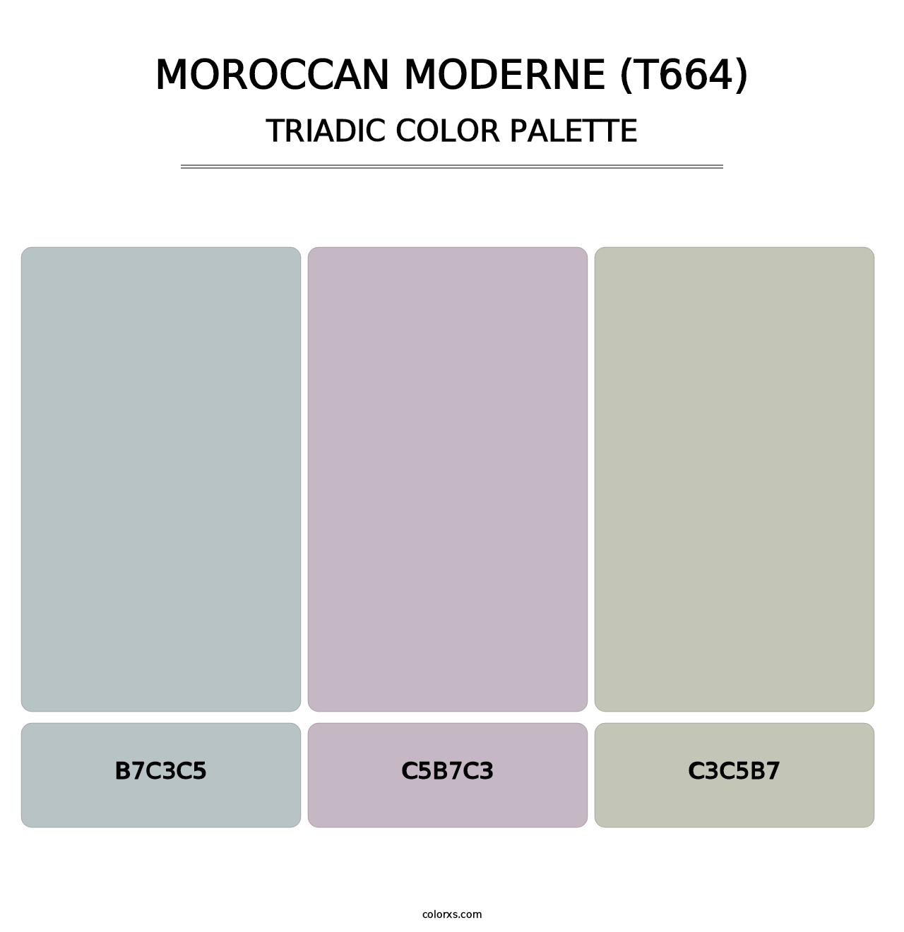 Moroccan Moderne (T664) - Triadic Color Palette