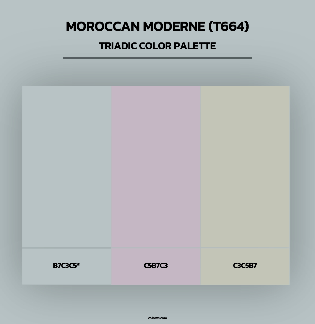 Moroccan Moderne (T664) - Triadic Color Palette