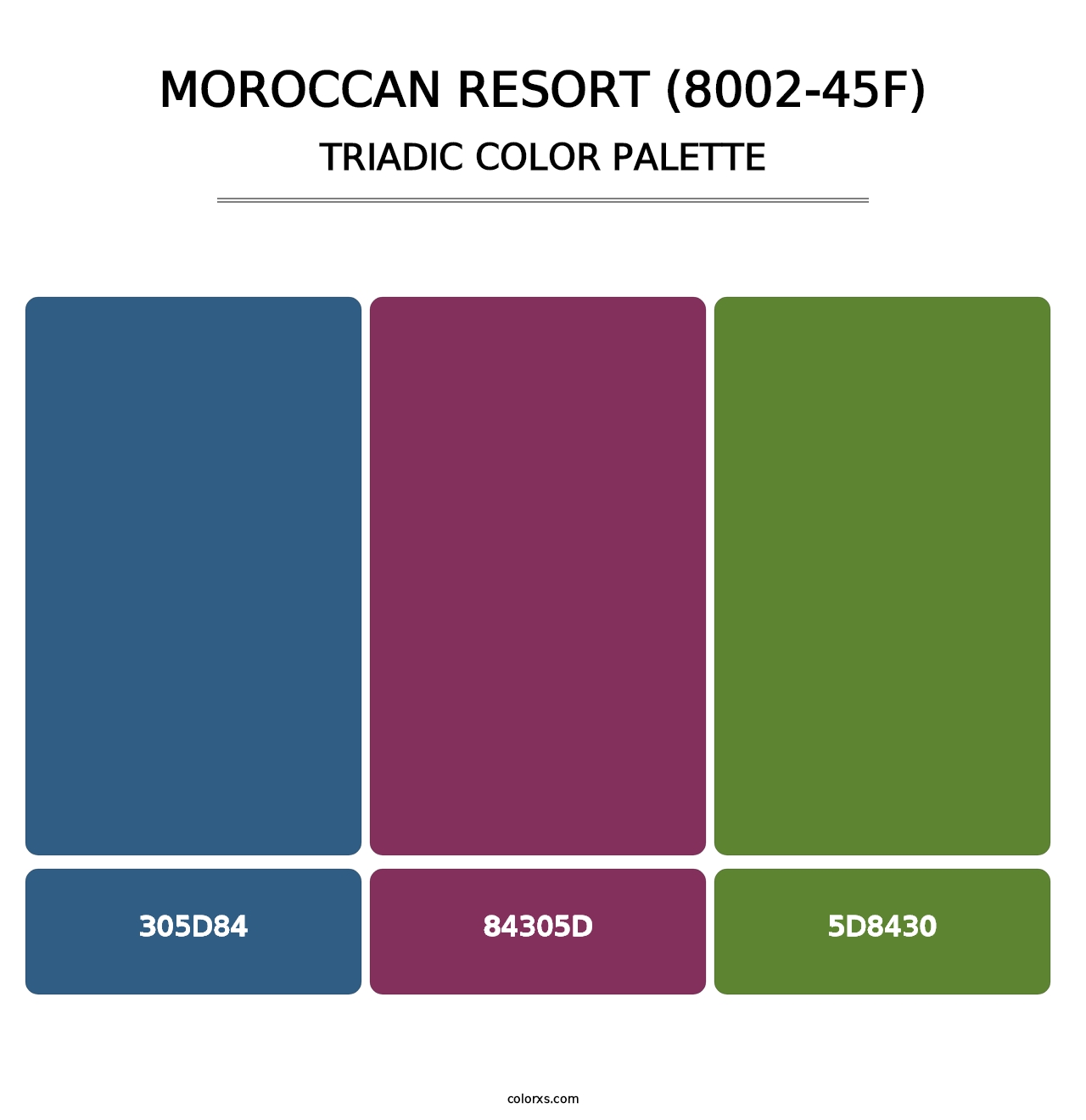 Moroccan Resort (8002-45F) - Triadic Color Palette