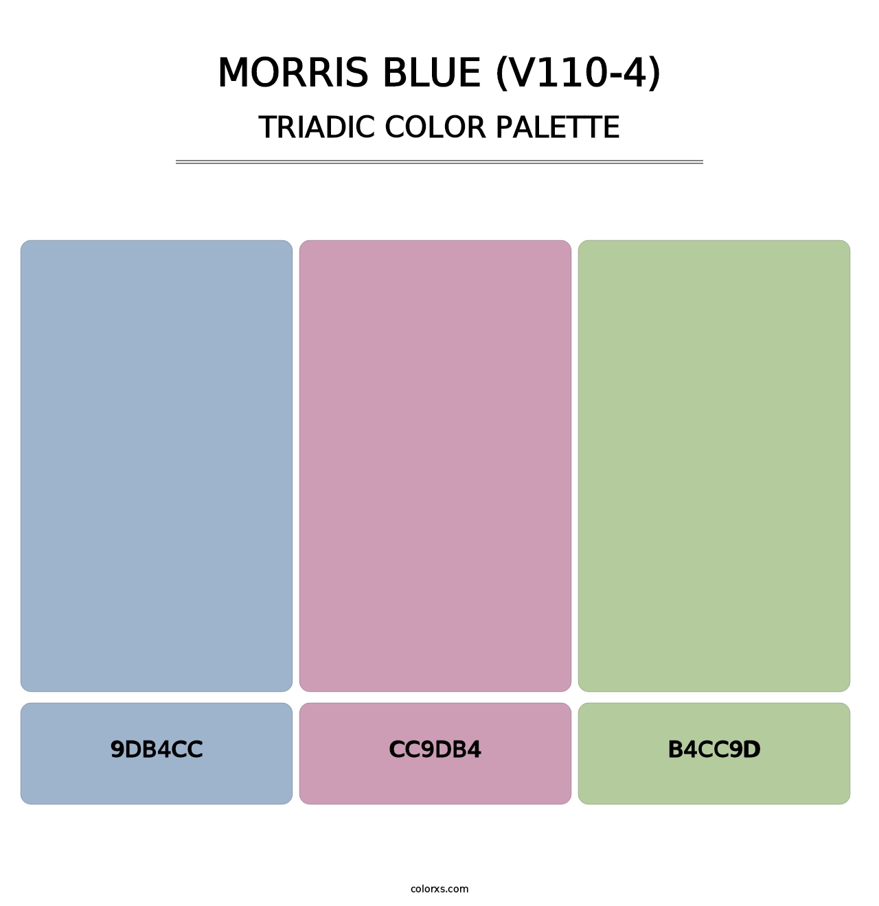 Morris Blue (V110-4) - Triadic Color Palette