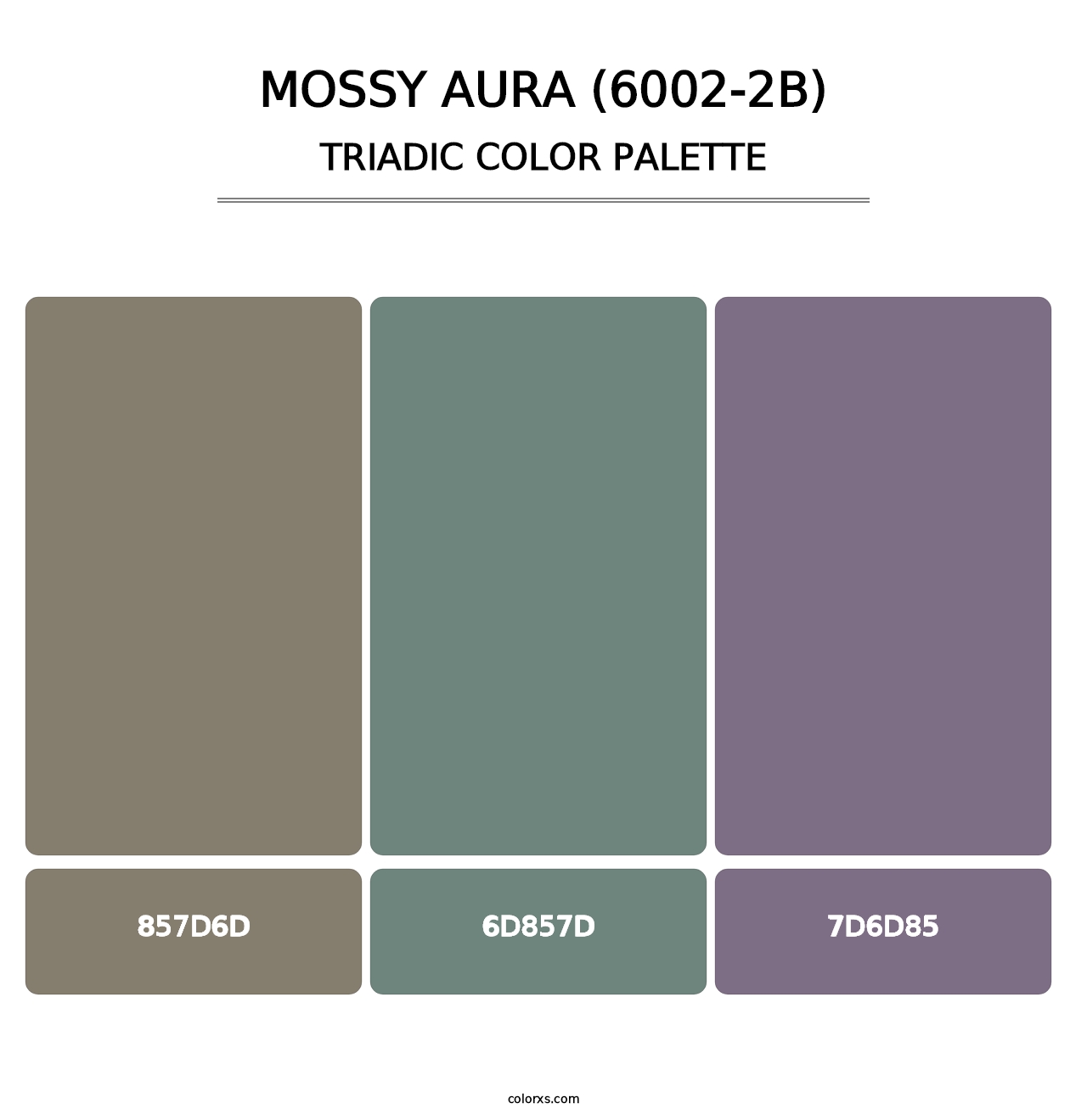 Mossy Aura (6002-2B) - Triadic Color Palette