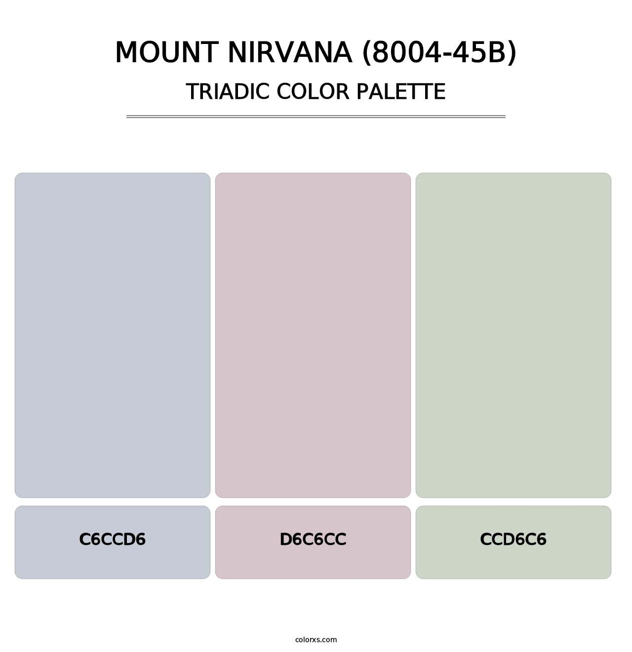 Mount Nirvana (8004-45B) - Triadic Color Palette