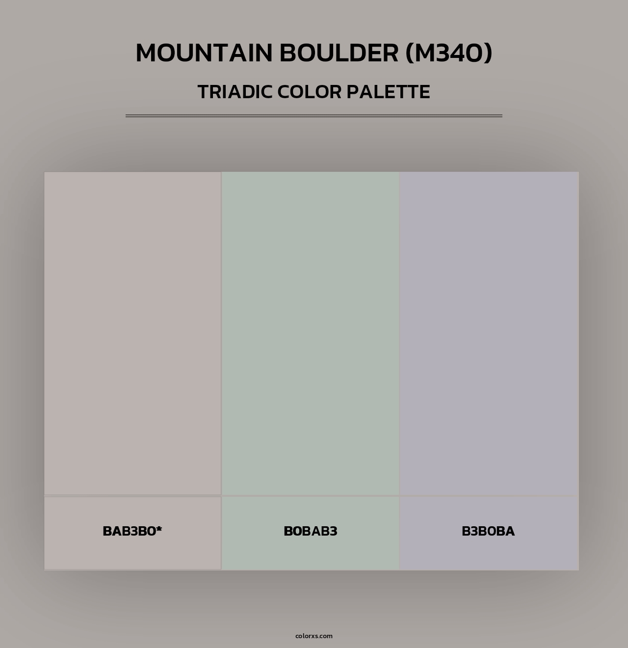 Mountain Boulder (M340) - Triadic Color Palette