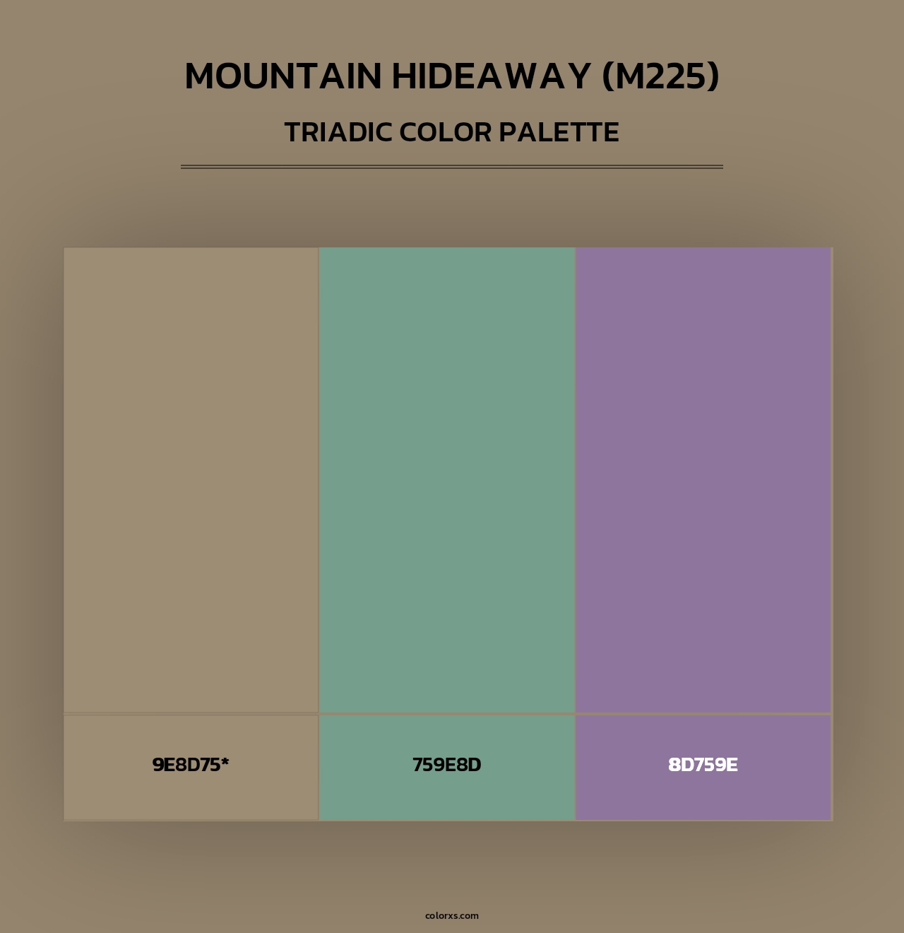 Mountain Hideaway (M225) - Triadic Color Palette