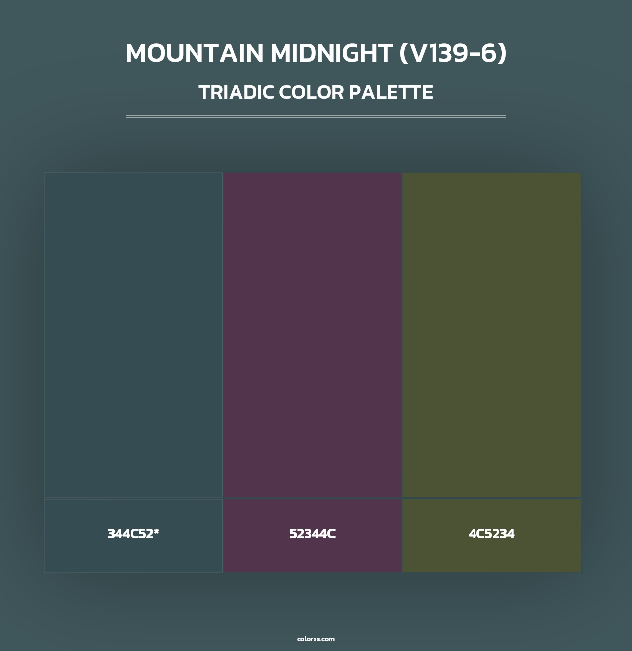 Mountain Midnight (V139-6) - Triadic Color Palette