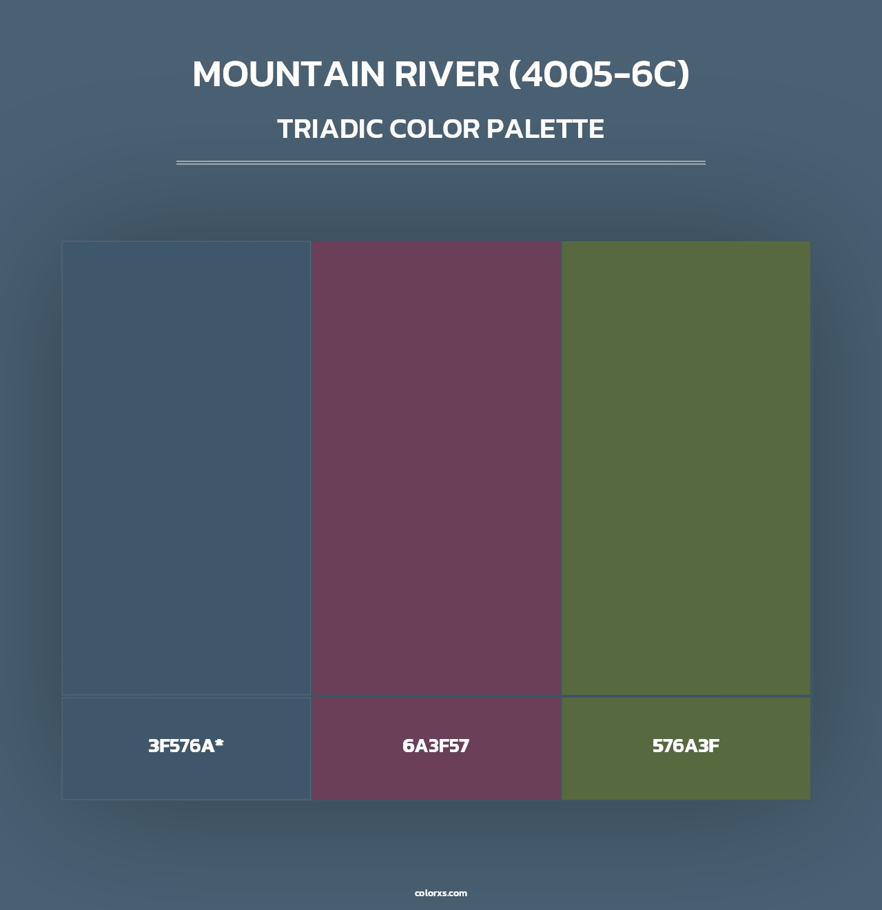 Mountain River (4005-6C) - Triadic Color Palette
