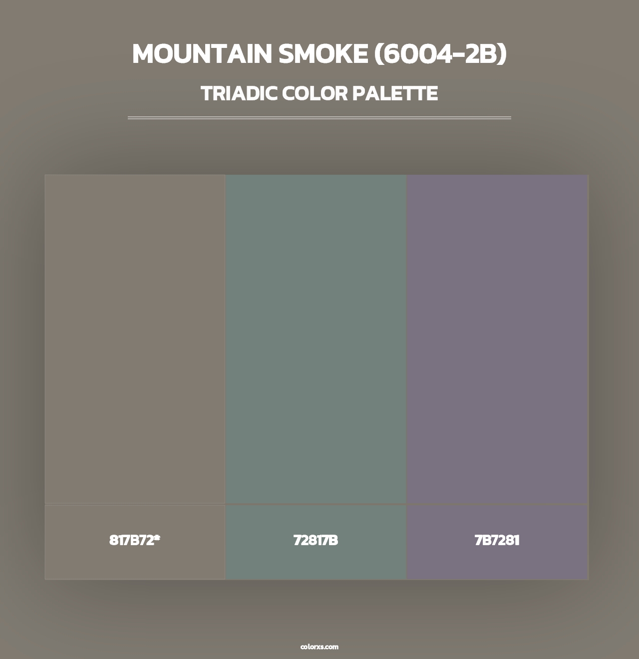 Mountain Smoke (6004-2B) - Triadic Color Palette
