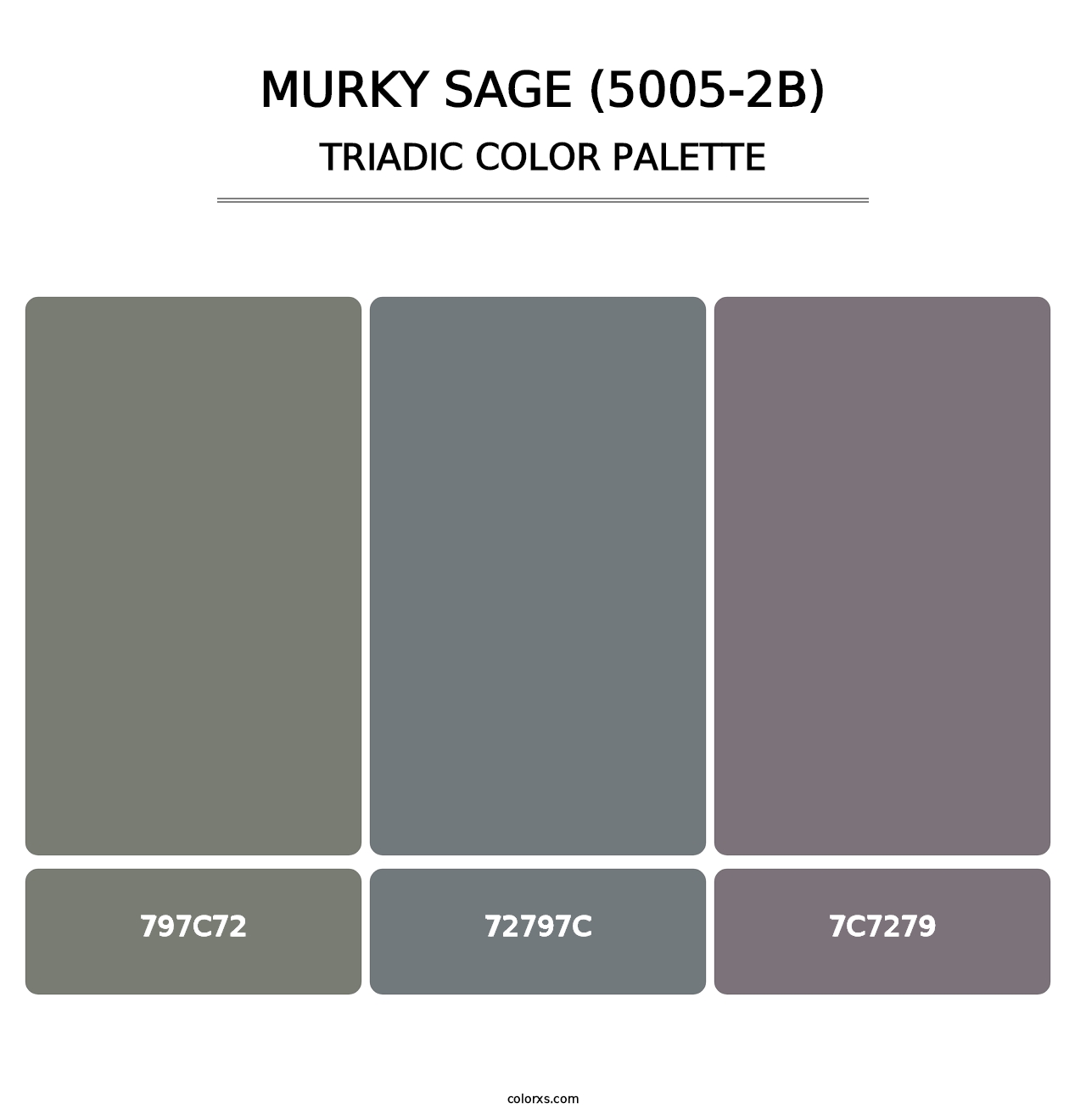 Murky Sage (5005-2B) - Triadic Color Palette