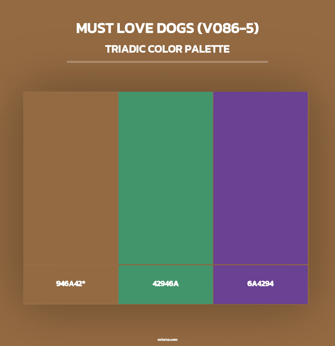 Must Love Dogs (V086-5) - Triadic Color Palette