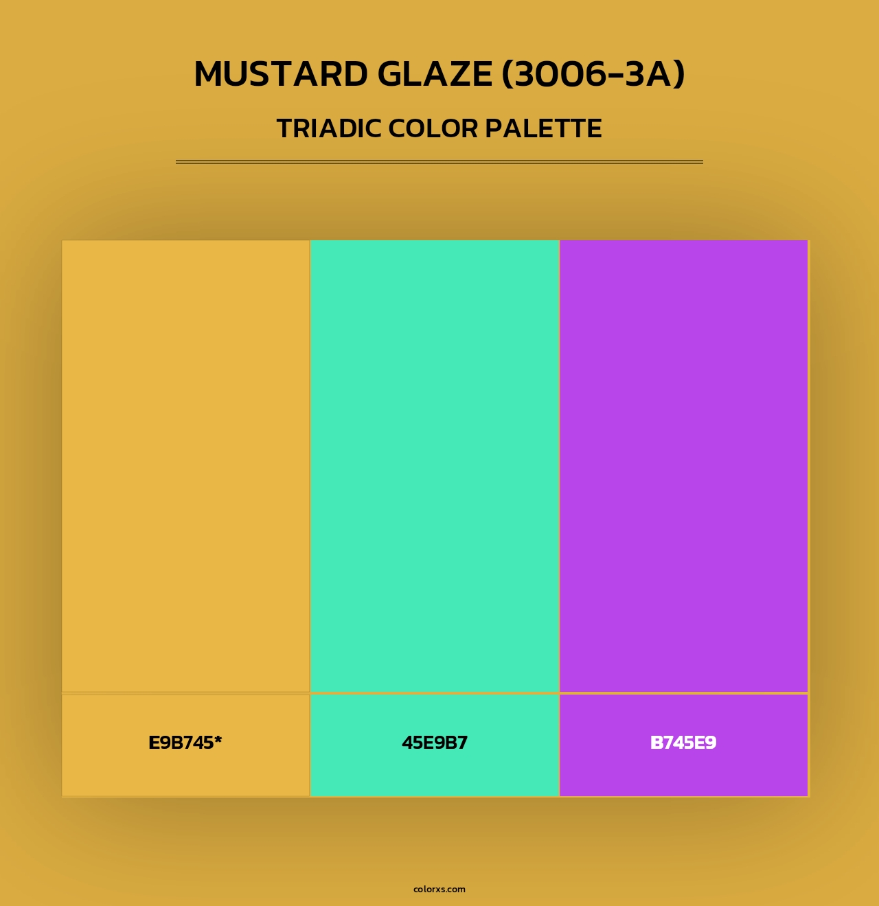 Mustard Glaze (3006-3A) - Triadic Color Palette