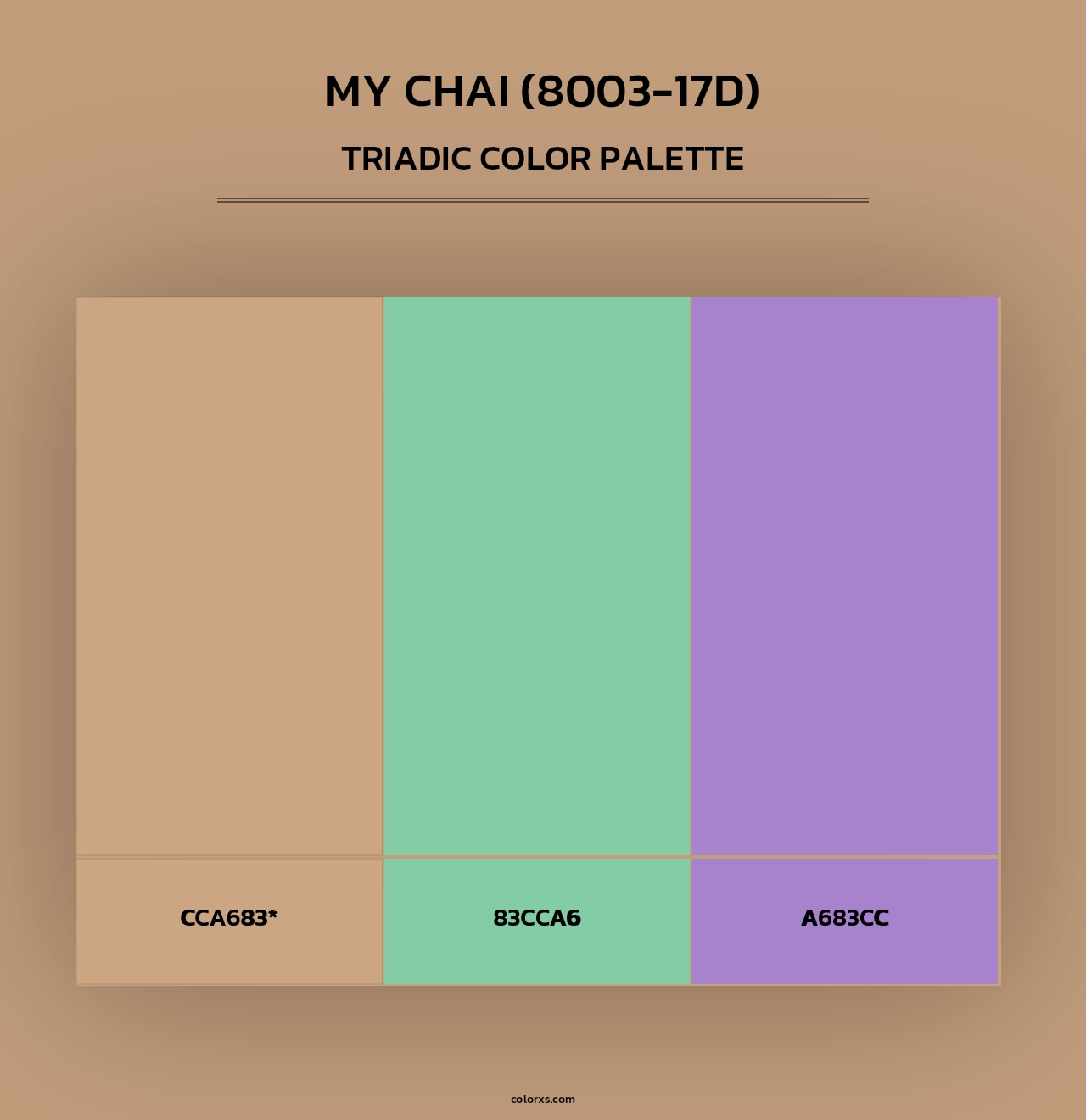 My Chai (8003-17D) - Triadic Color Palette