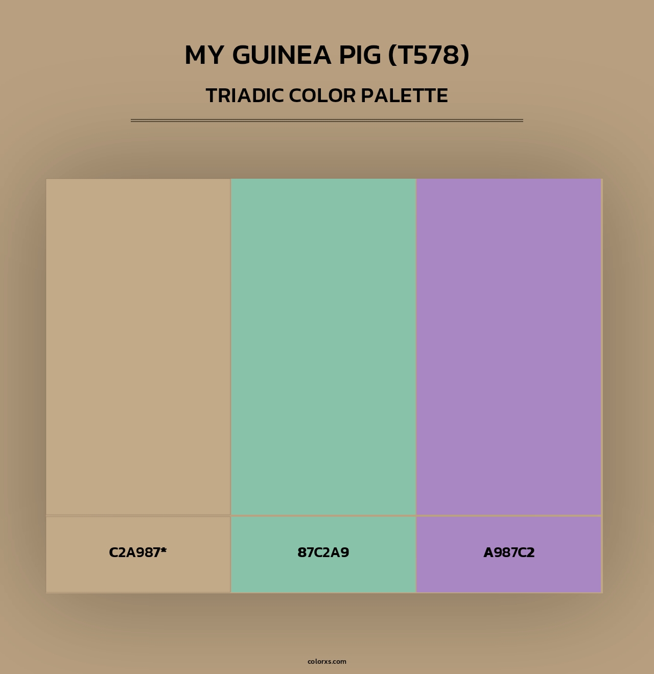 My Guinea Pig (T578) - Triadic Color Palette