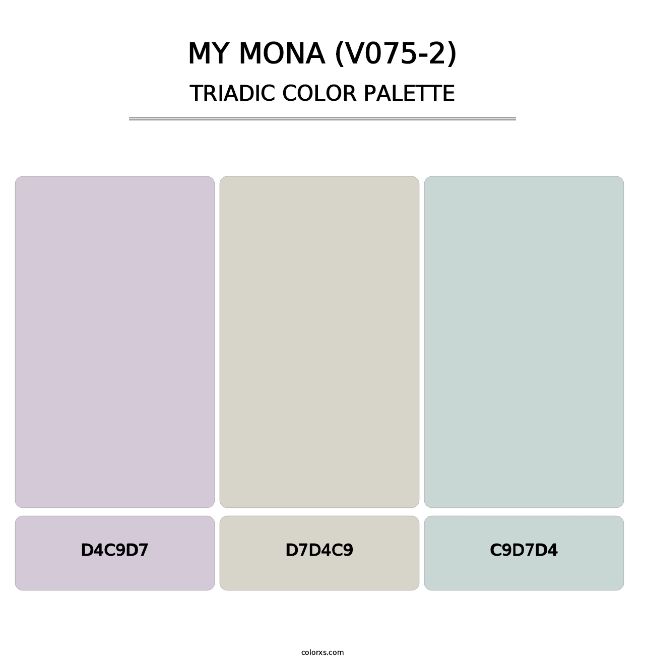 My Mona (V075-2) - Triadic Color Palette