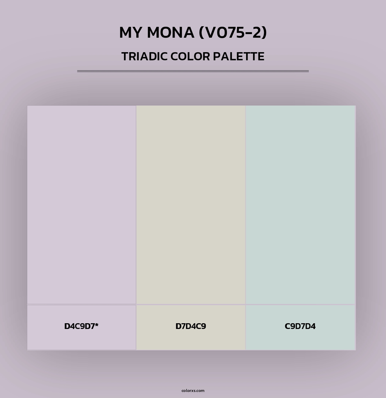 My Mona (V075-2) - Triadic Color Palette